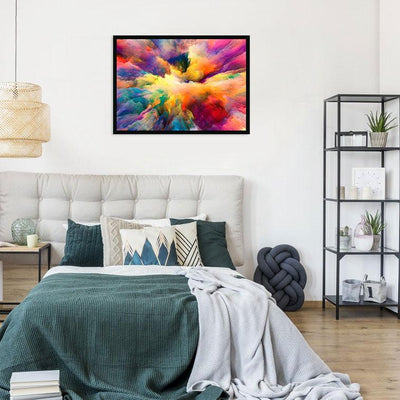 Abstract Colour Explosion Framed Print