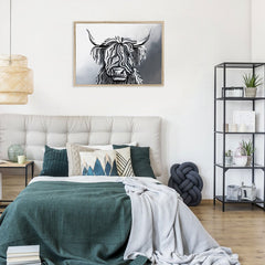 Abstract Highland Cow Framed Print