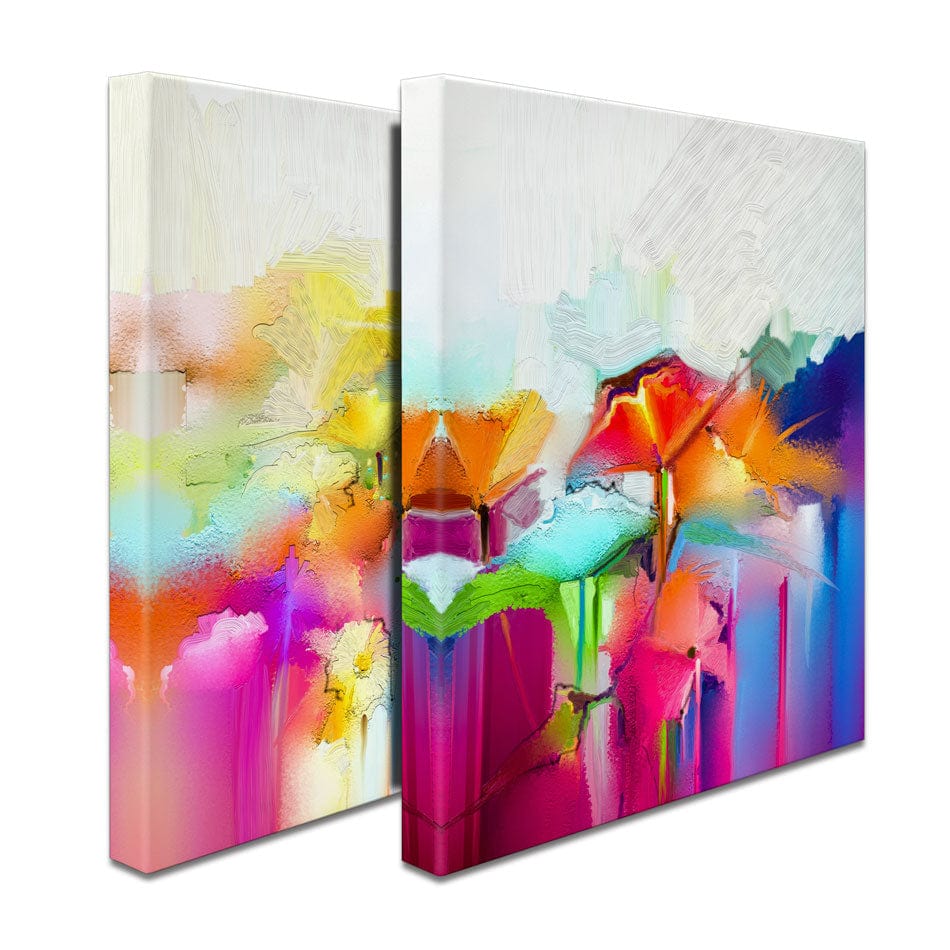 Abstract Flowers Duo Canvas Print wall art product pluie_r / Shutterstock