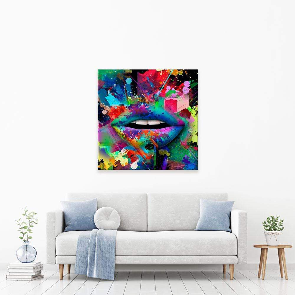 Abstract Lips Canvas Print wall art product ARTEMENKO VALENTYN / Shutterstock