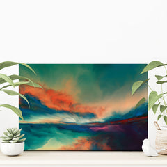 Abstract Sunset Canvas Print