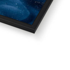 Dark Blue Marble Framed Print