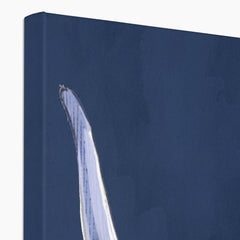 Cheeky Coo In Navy Blue Canvas Print