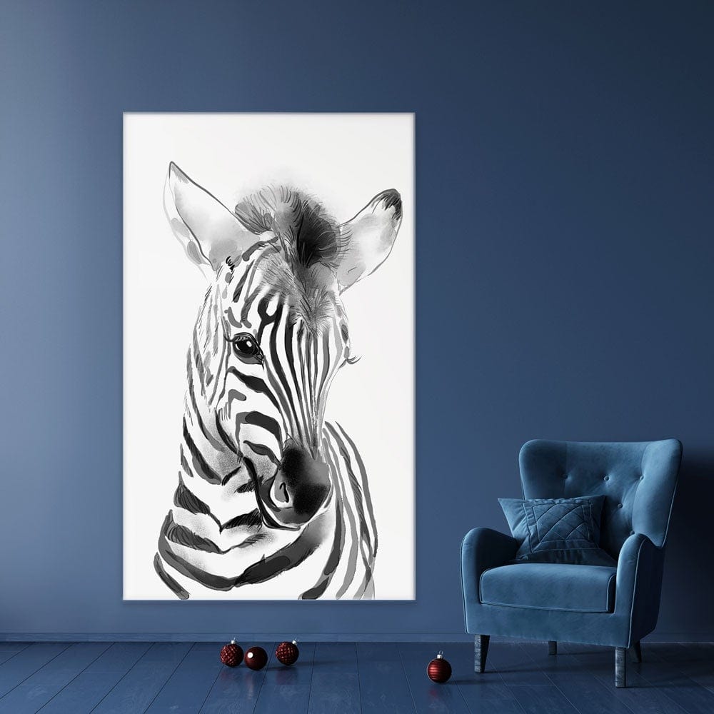 Baby Zebra Canvas Print wall art product Big Creative Studio / Shutterstock