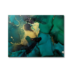 Dark Green Marble Canvas Print