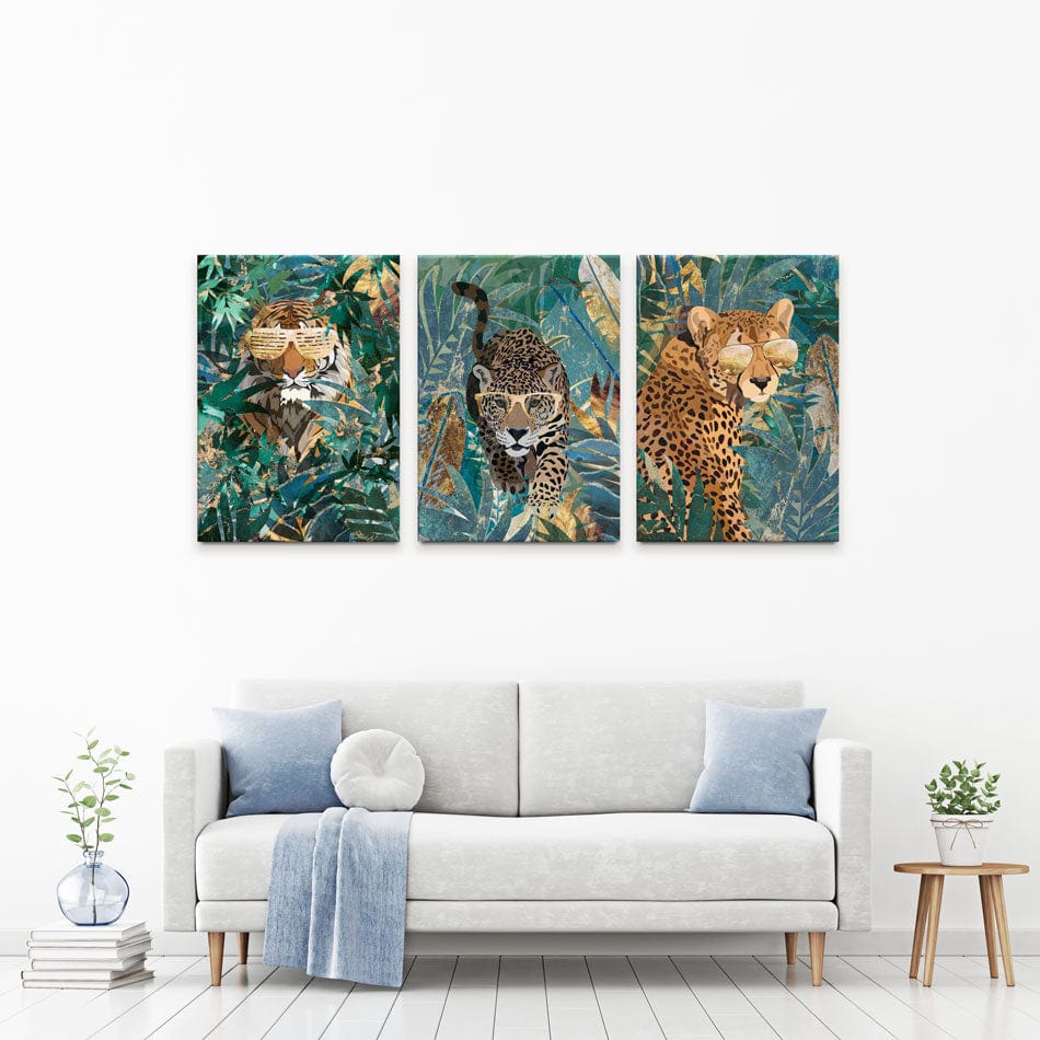 Big Cats Trio Canvas Print wall art product Sarah Manovski