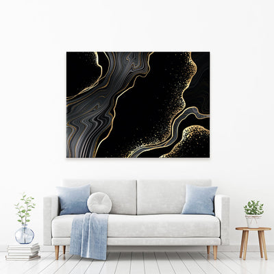 Black Marble Canvas Print