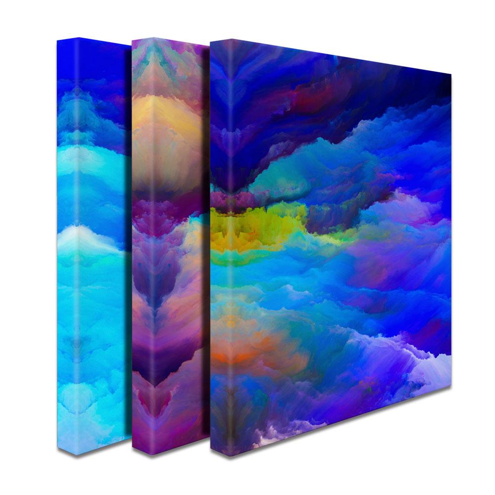 Blue Abstract Trio Canvas Print wall art product agsandrew / Shutterstock