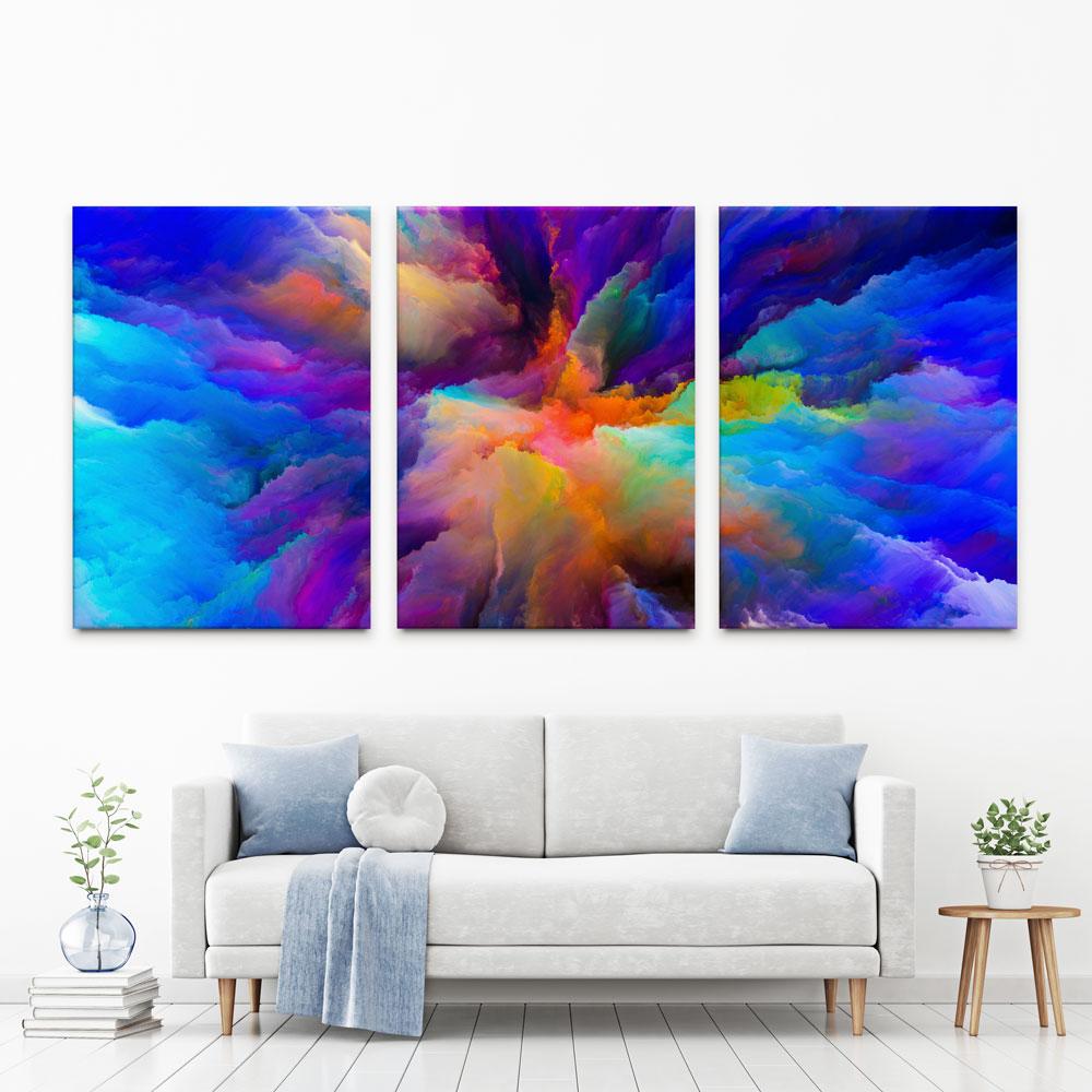 Blue Abstract Trio Canvas Print wall art product agsandrew / Shutterstock