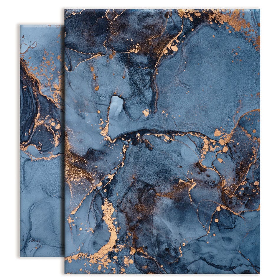 Blue And Bronze Marble Duo Canvas Print wall art product djero.adlibeshe yahoo.com / Shutterstock