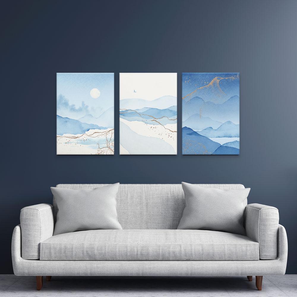 Blue Mountains Trio Canvas Print wall art product VerisStudio / Shutterstock