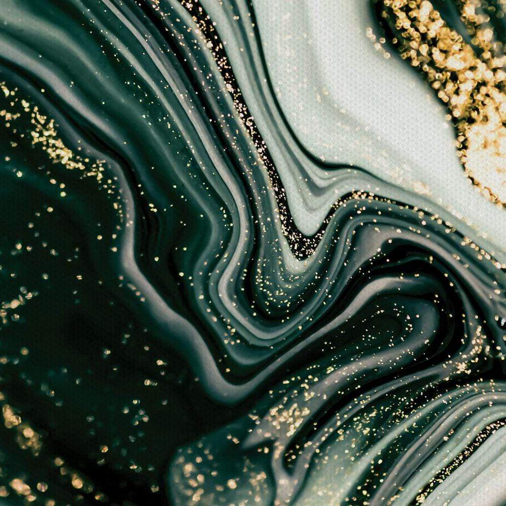 Bottle Green Marble Trio Canvas Print wall art product CARACOLLA / Shutterstock