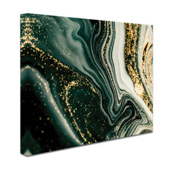 Bottle Green Marble Canvas Print