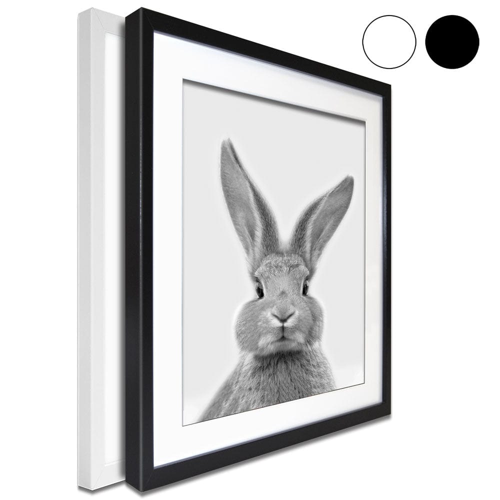Bunny Rabbit Portrait Framed Art Print wall art product Art Print Shop
