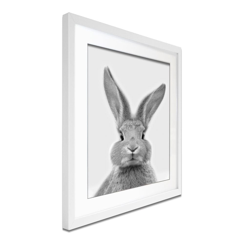 Bunny Rabbit Portrait Framed Art Print wall art product Art Print Shop