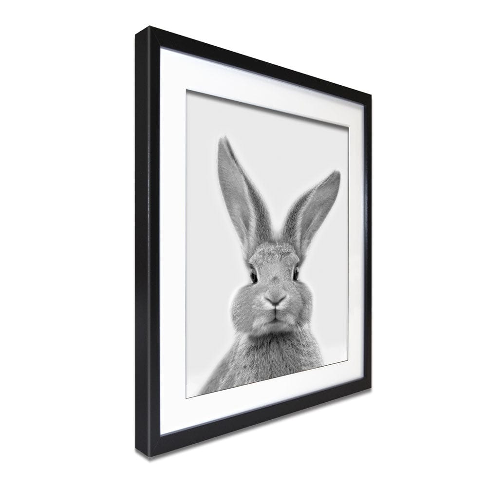 Bunny Rabbit Portrait Framed Art Print wall art product Art Print Shop