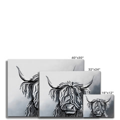 Abstract Highland Cow Canvas Print