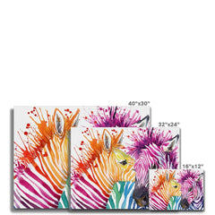 Watercolour Zebra Canvas Print