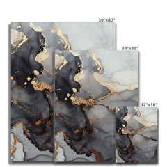 Grey Marble Tones Canvas Print