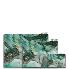 Green Marble Tones Canvas Print