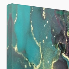 Dark Green Marble Canvas Print