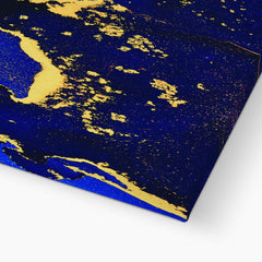 Electric Blue Marble Canvas Print