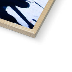 Blue Paint Spatter Framed Print