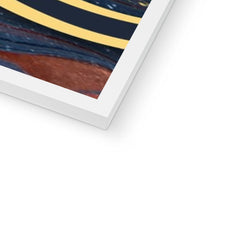 Navy Marble Framed Print