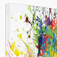 Multicoloured Tiger Paint Splash Canvas Print