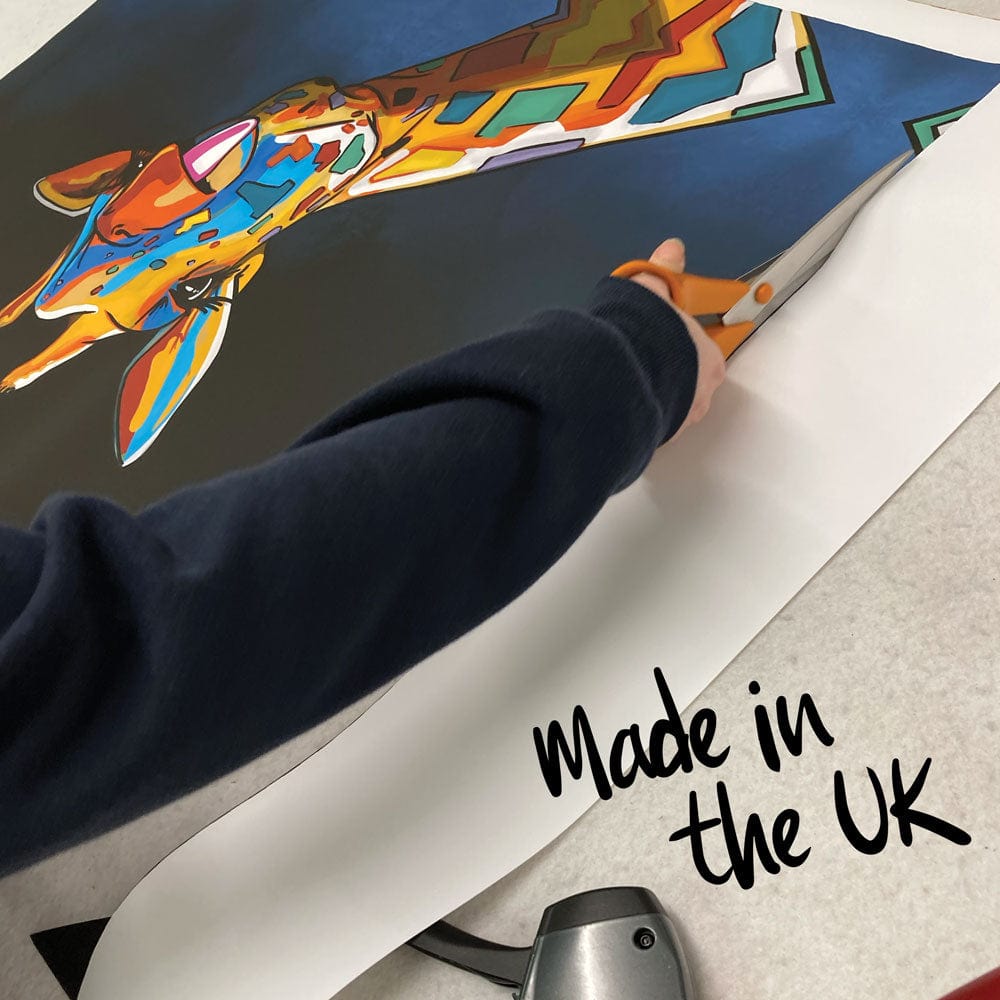 Cheeky Multicoloured Giraffe Canvas Print wall art product Independent