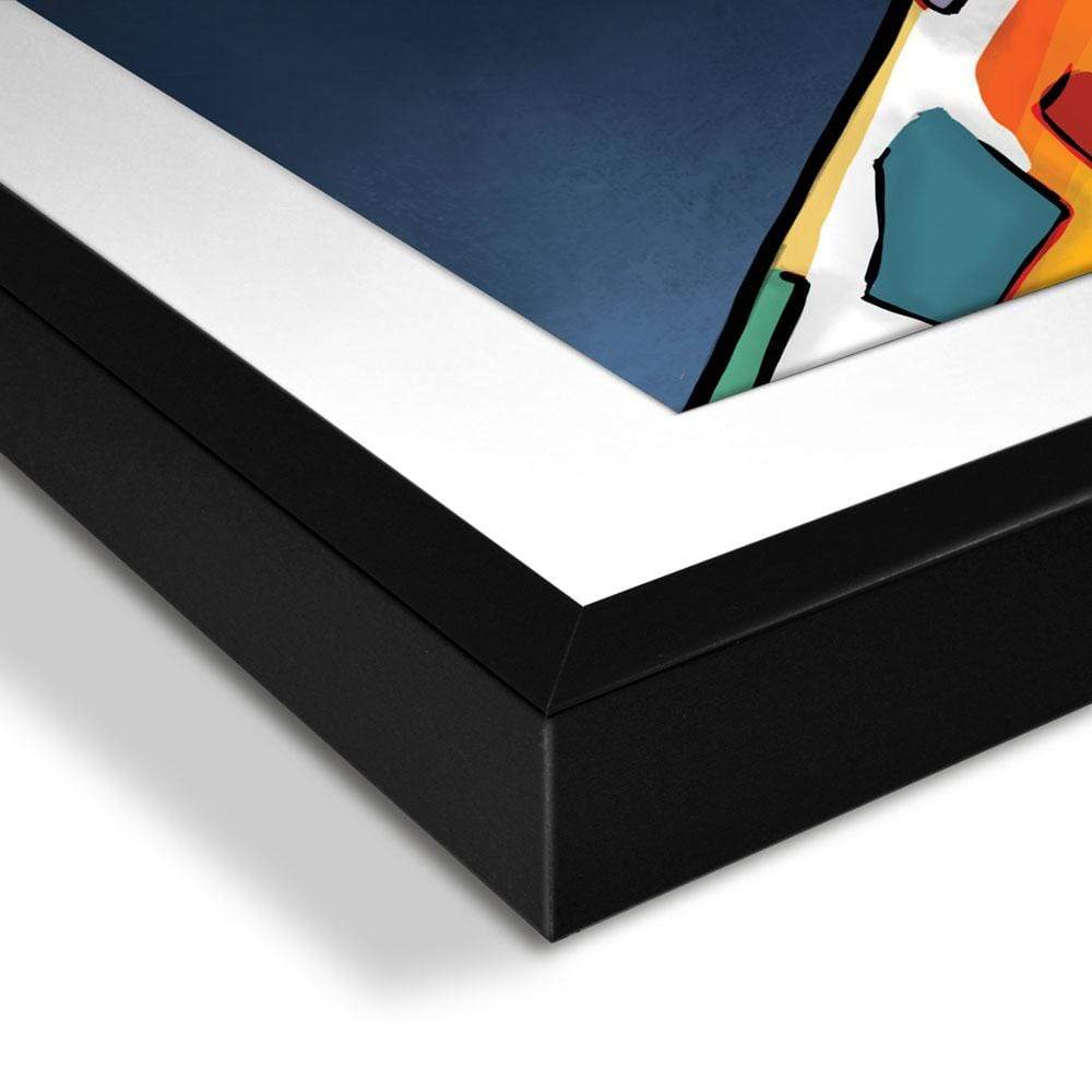 Cheeky Multicoloured Giraffe Framed Art Print wall art product Art Print Shop