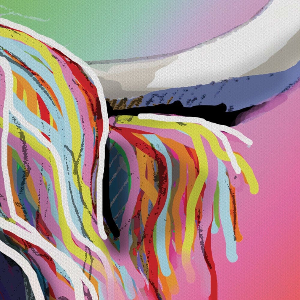 Cheeky Rainbow Cow Canvas Print wall art product Independent