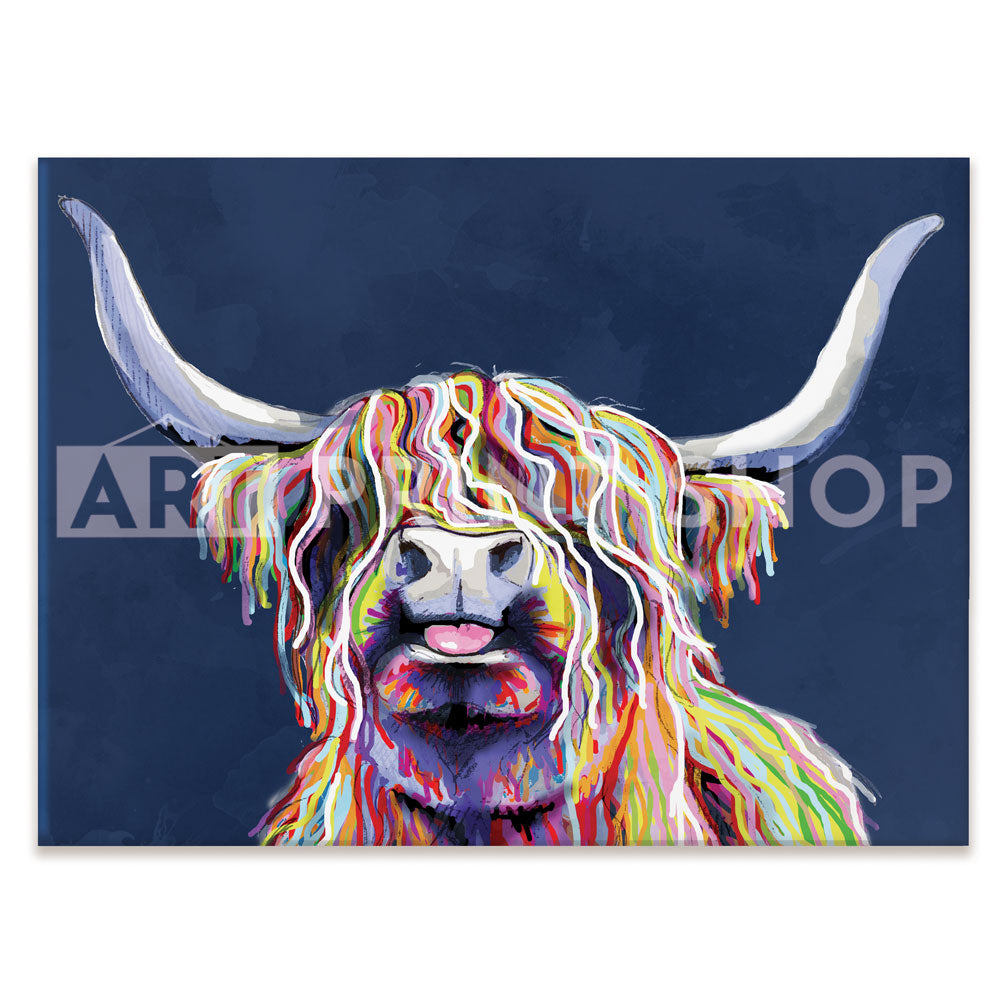 Cheeky Coo In Navy Blue Canvas Print