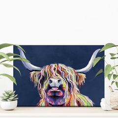 Cheeky Coo In Navy Blue Canvas Print