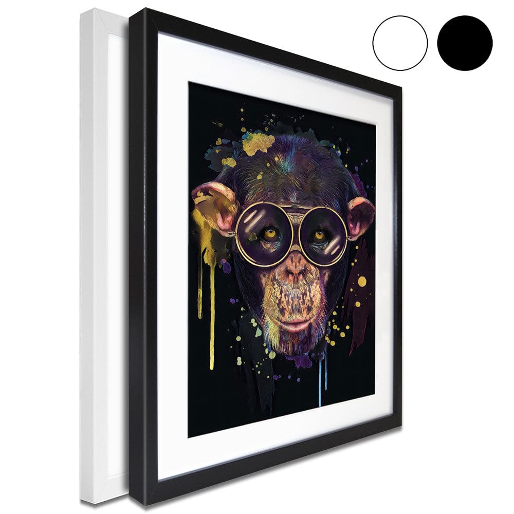 Chimp Paint Splash Framed Art Print wall art product StudioLondon / Shutterstock