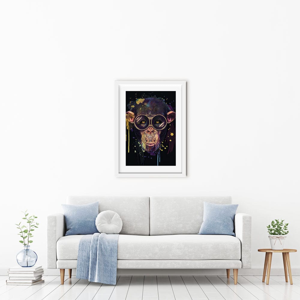 Chimp Paint Splash Framed Art Print wall art product StudioLondon / Shutterstock
