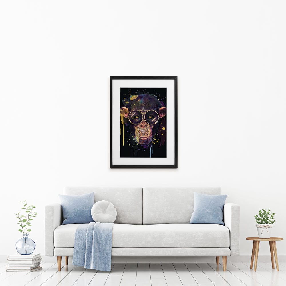Chimp Paint Splash Framed Art Print wall art product StudioLondon / Shutterstock