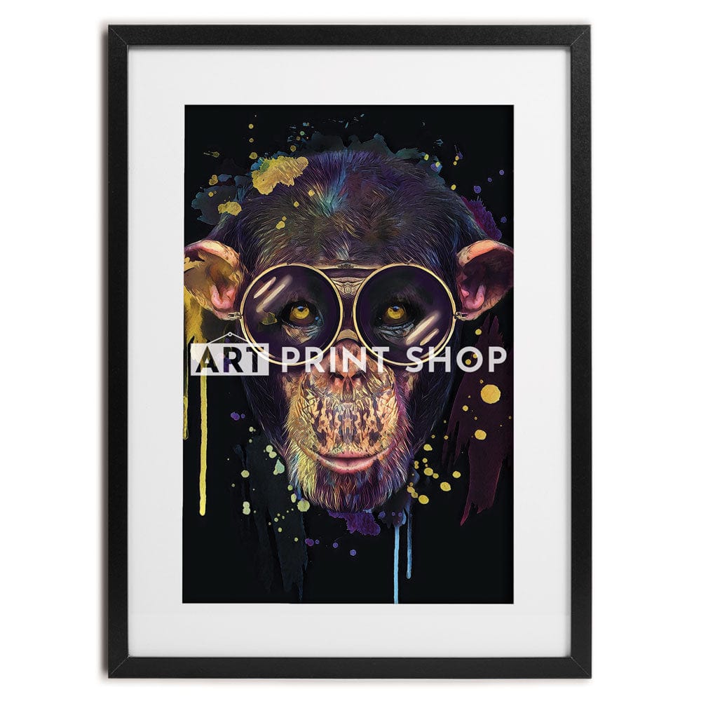 Chimp Paint Splash Framed Art Print wall art product StudioLondon / Shutterstock