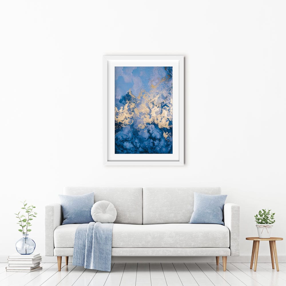 Clouded Blue Framed Art Print wall art product Marvin Dela Cruz / Shutterstock