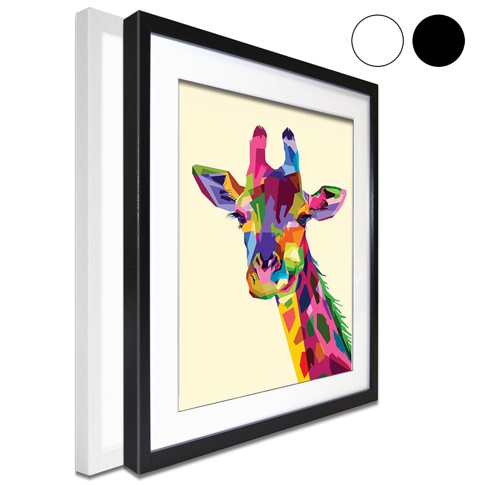 Colourful Giraffe Framed Art Print wall art product Sultan Receh / Shutterstock