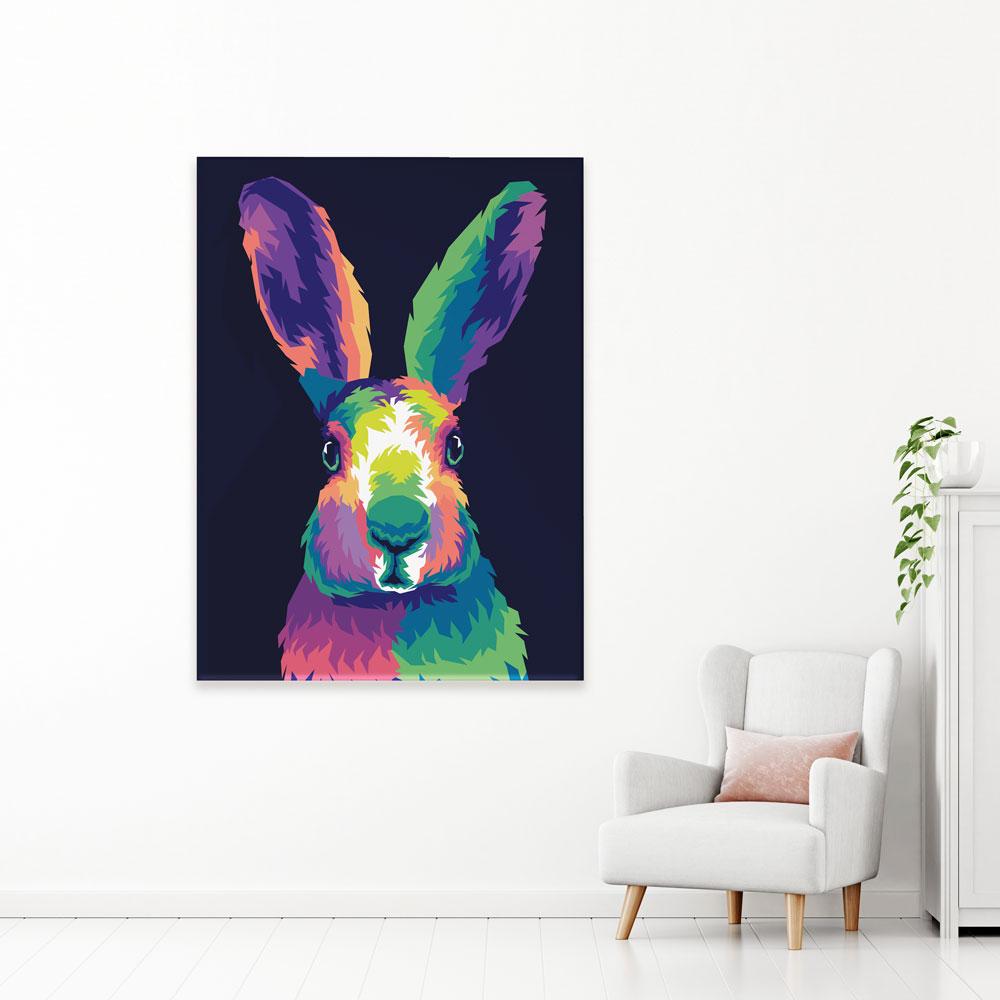 Colourful Rabbit Canvas Print wall art product Zero05Ard / Shutterstock