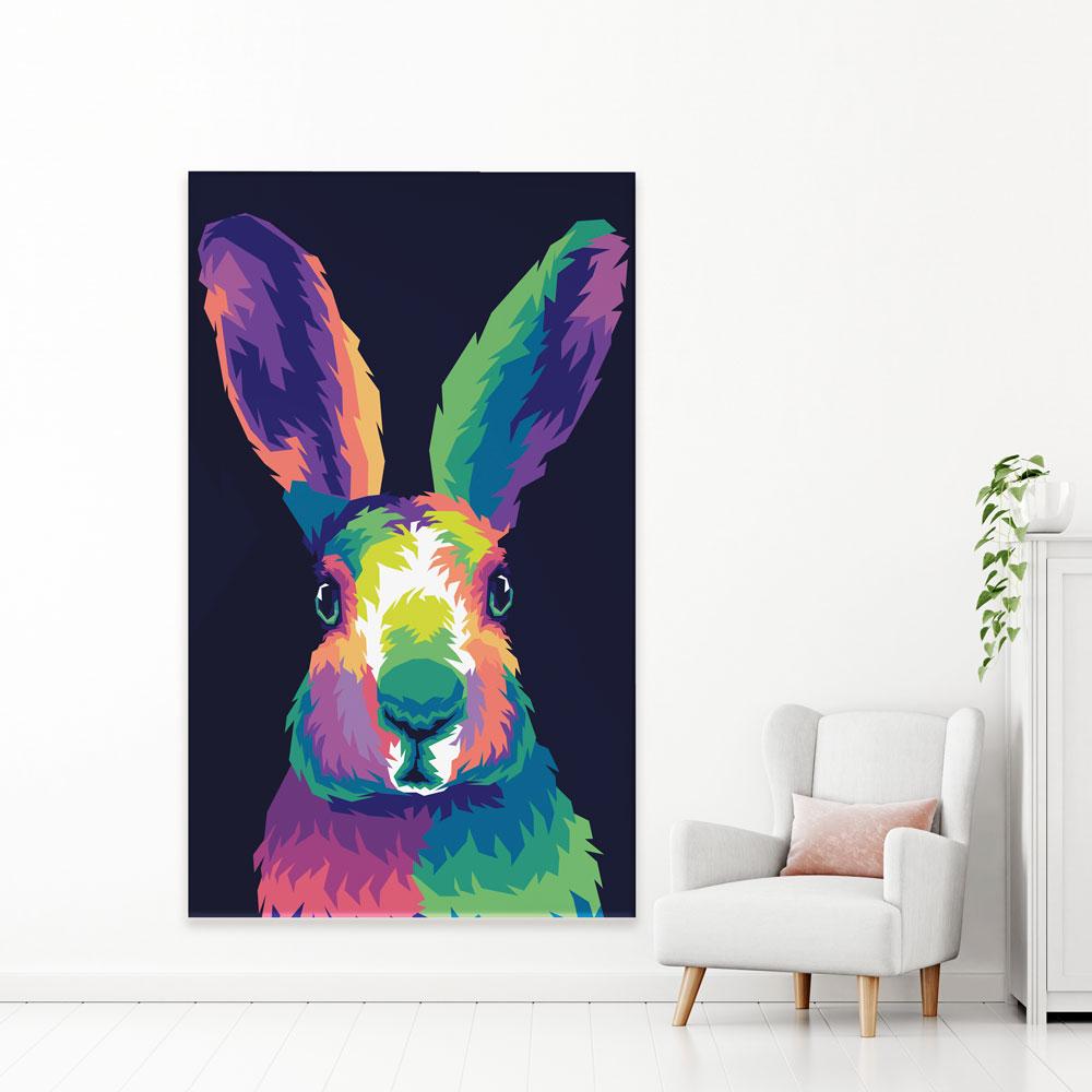 Colourful Rabbit Canvas Print wall art product Zero05Ard / Shutterstock