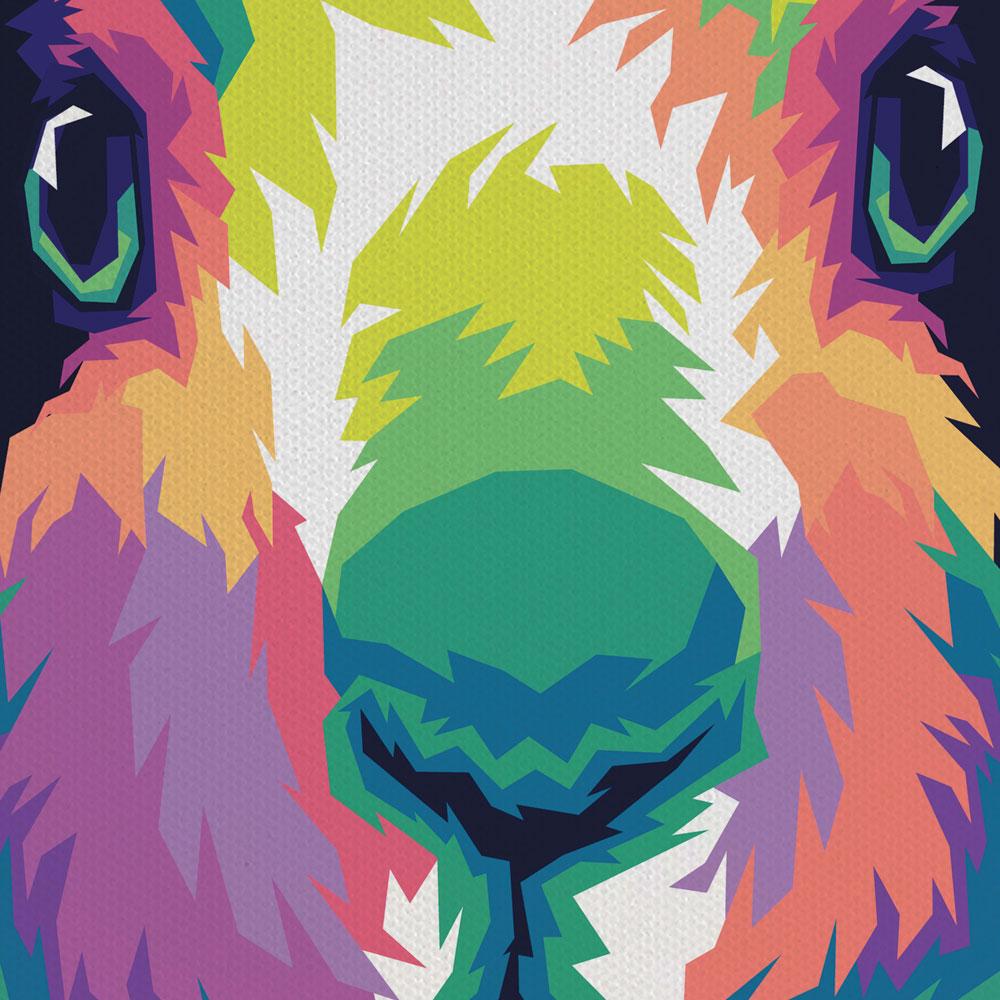 Colourful Rabbit Canvas Print wall art product Zero05Ard / Shutterstock
