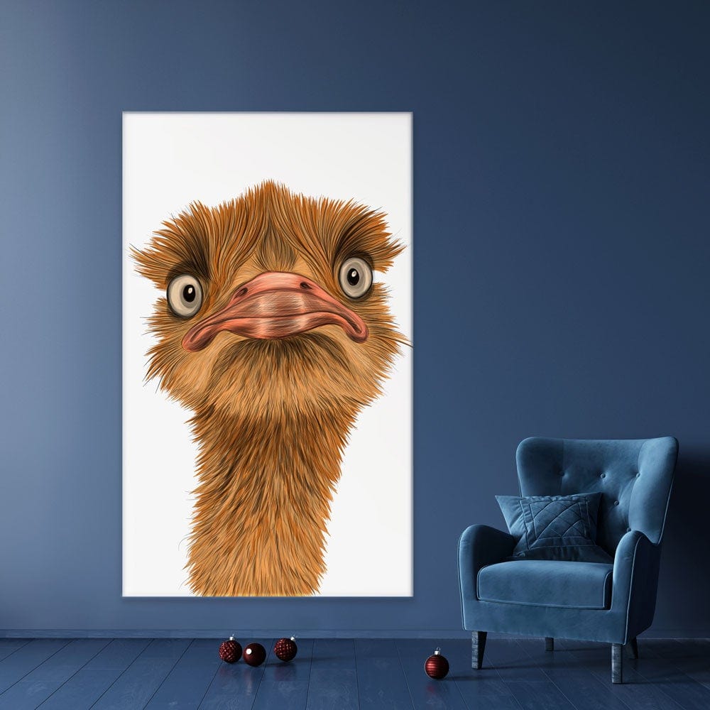 Comical Ostrich Canvas Print wall art product Dashkevich Snezhana / Shutterstock