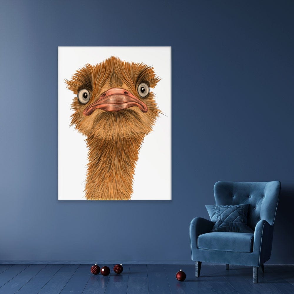 Comical Ostrich Canvas Print wall art product Dashkevich Snezhana / Shutterstock