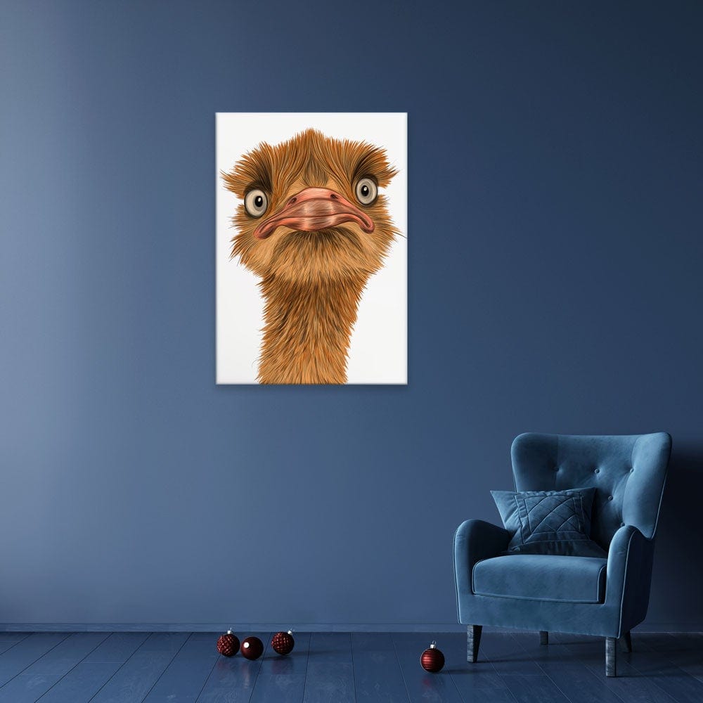 Comical Ostrich Canvas Print wall art product Dashkevich Snezhana / Shutterstock