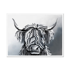 Abstract Highland Cow Framed Print