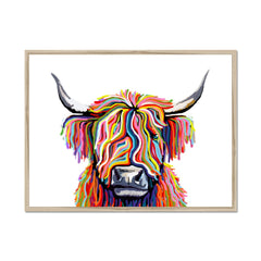 White Highland Cow Framed Print