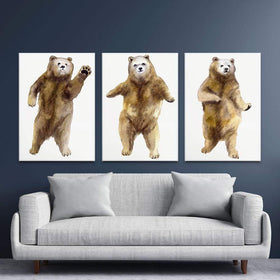 Dancing Bears Trio Canvas Print wall art product Tatyana Komtsyan / Shutterstock