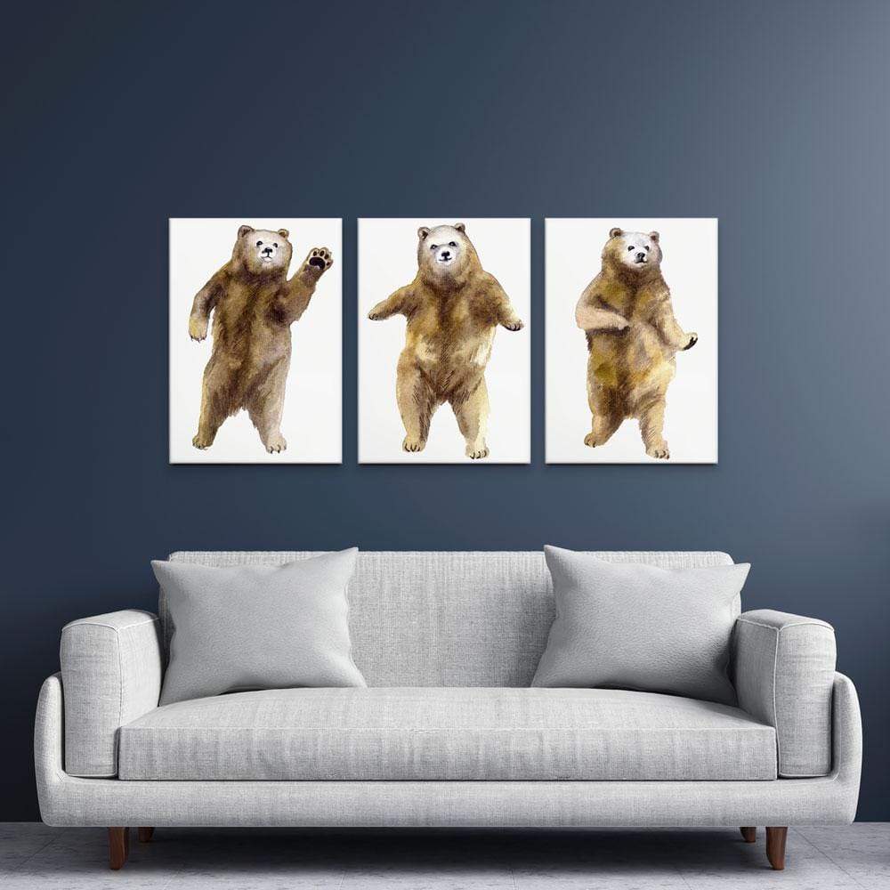 Dancing Bears Trio Canvas Print wall art product Tatyana Komtsyan / Shutterstock